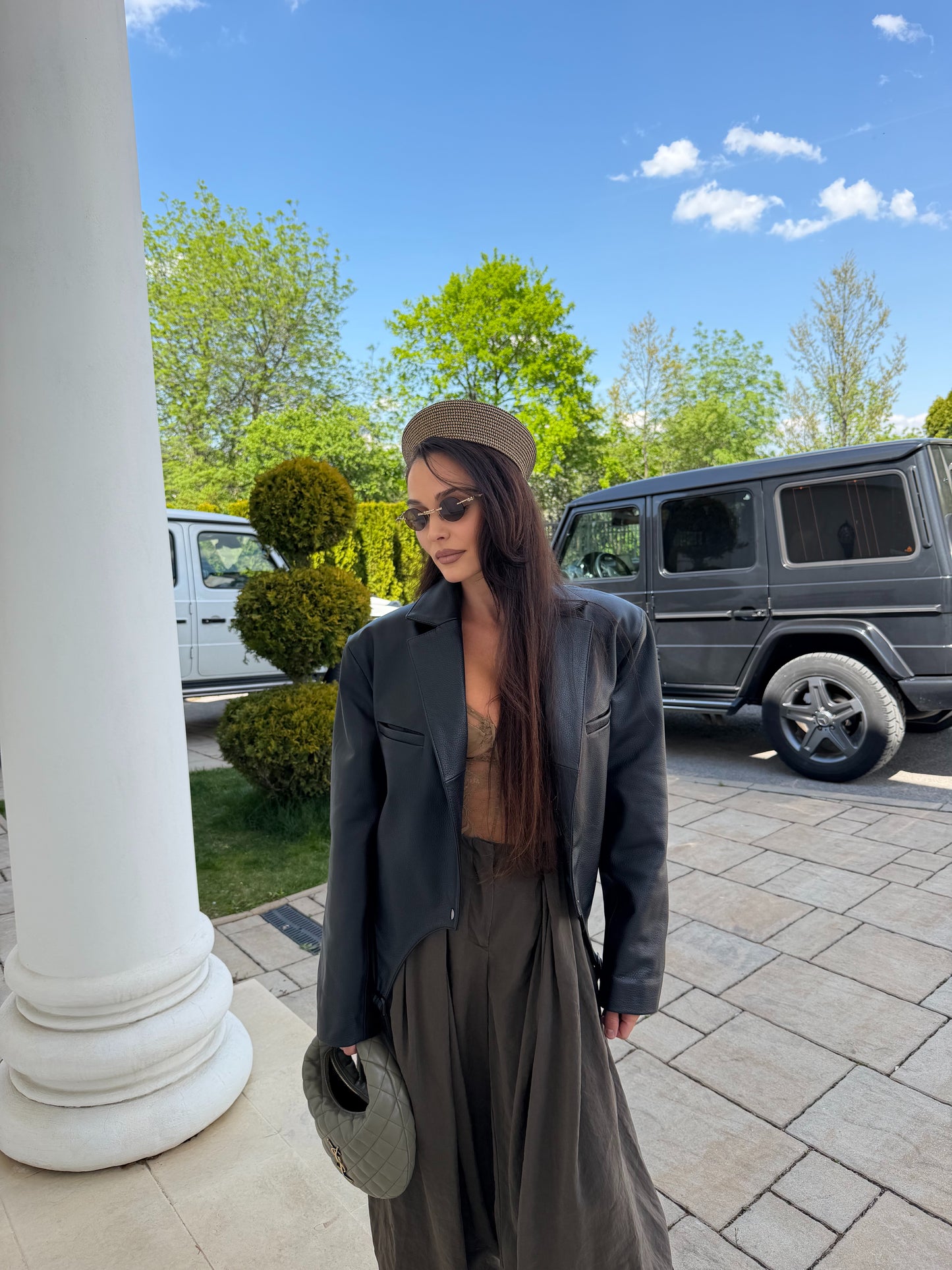Oversized leather blazer ,, Eclipse”