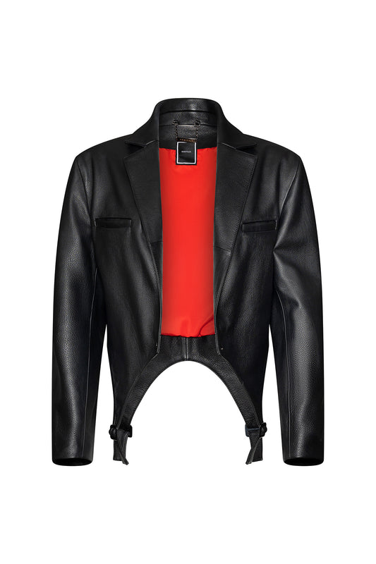 Oversized leather blazer ,,    Eclipse”