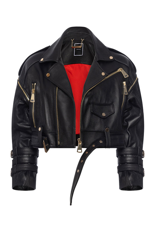 MOTORCYCLE JACKET -VEST IN CALFSKIN